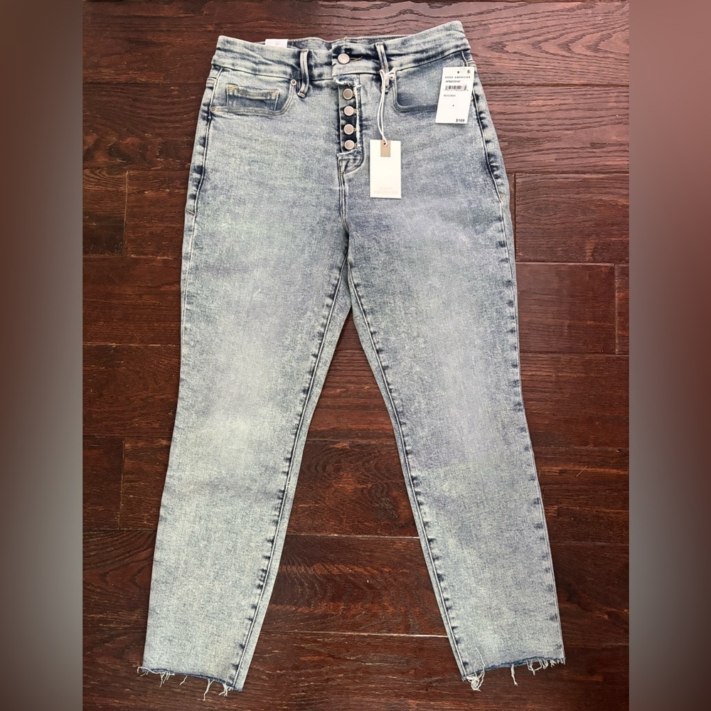 Good American Womens Petite Skinny Jeans 8/29